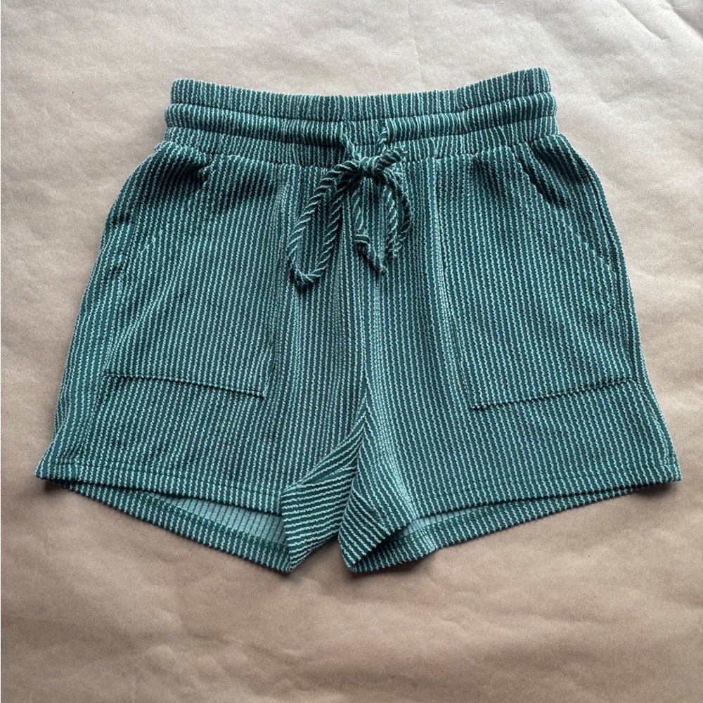 Teal Women's Ribbed Shorts
